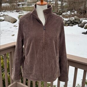Vintage LL Bean brown Corduroy Jacket Flannel Lined Zipper